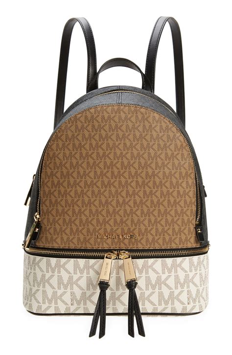 michael kors rhea logo|Michael Kors rhea backpack studded.